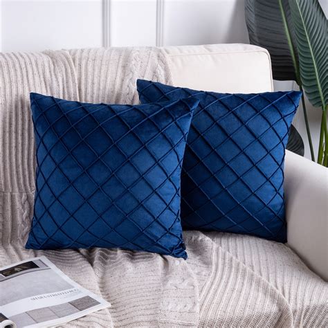 blue velvet throw pillows for sale